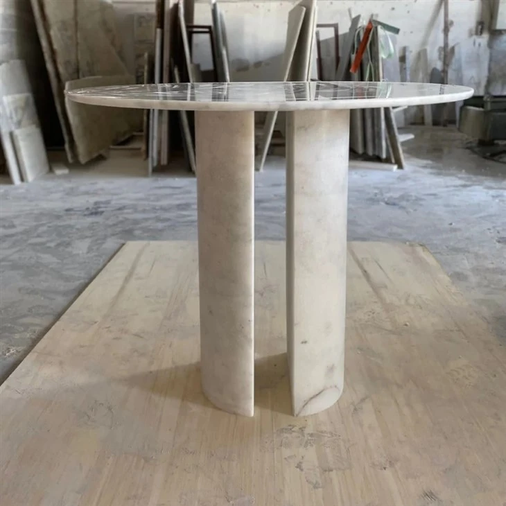 Cararra Marble Side Table