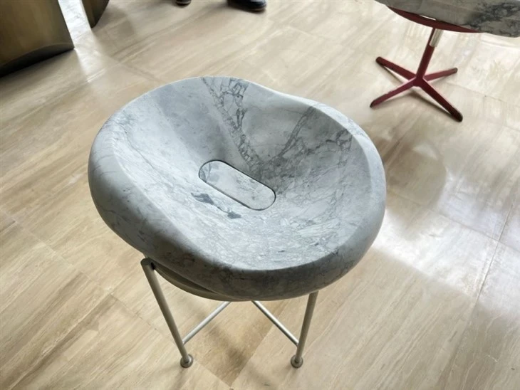 Oval Grey Marble Washbasin