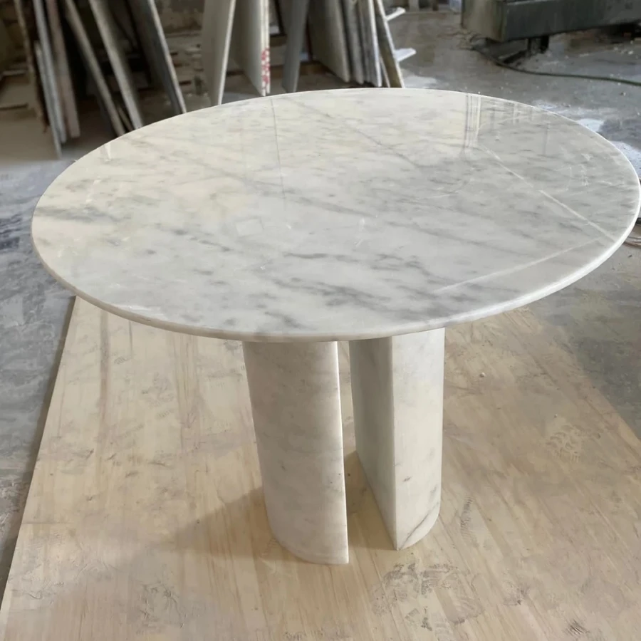 Cararra Marble Side Table Top Cararra Marble Side Table Top